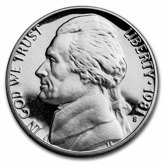 1981-S Jefferson Nickel Type-I Gem Proof 1981-S Jefferson Nickel Type-I Gem Proof